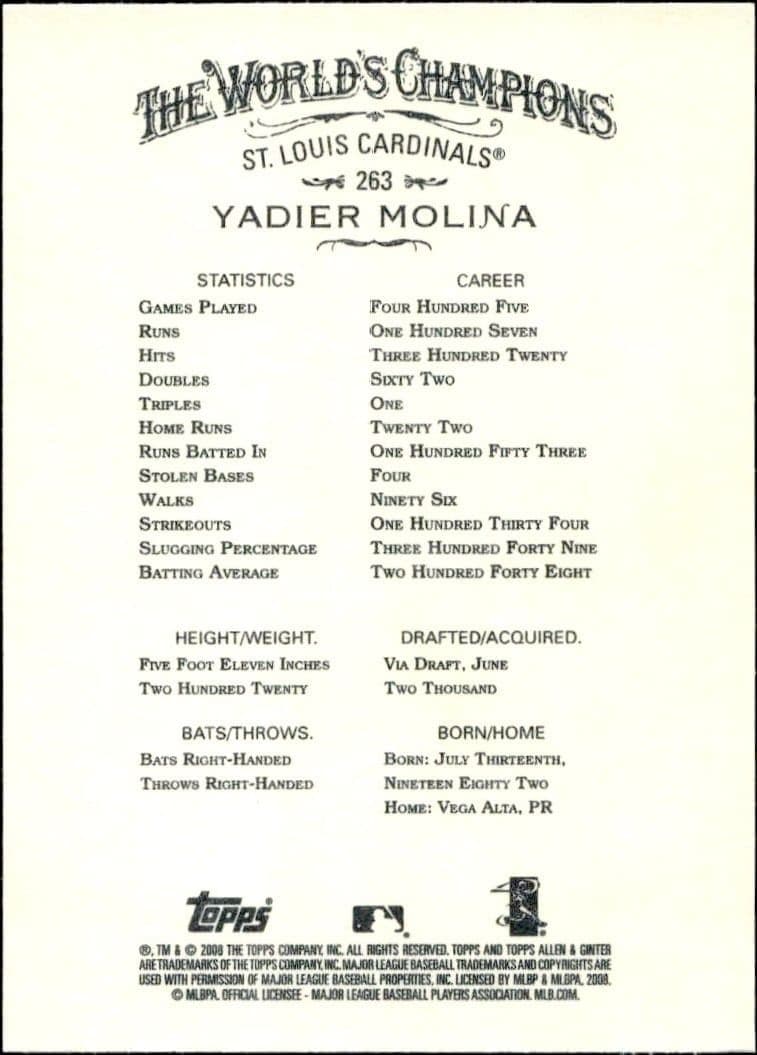 Yadier Molina - Back