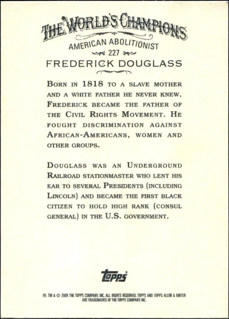 Frederick Douglass - Back