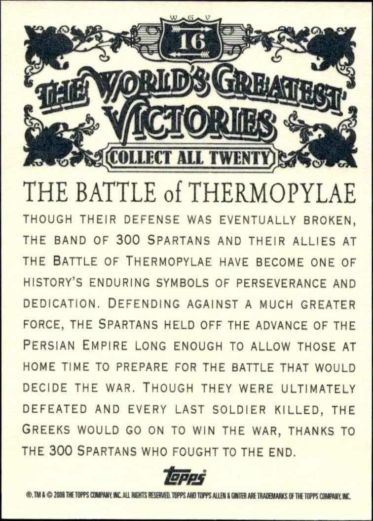 The Battle Of Thermopylae - Back