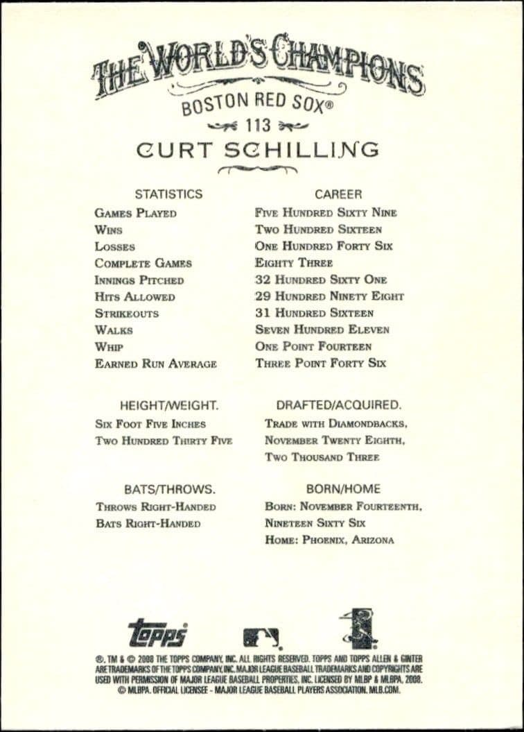 Curt Schilling - Back