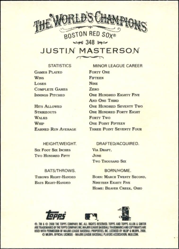 Justin Masterson - Back