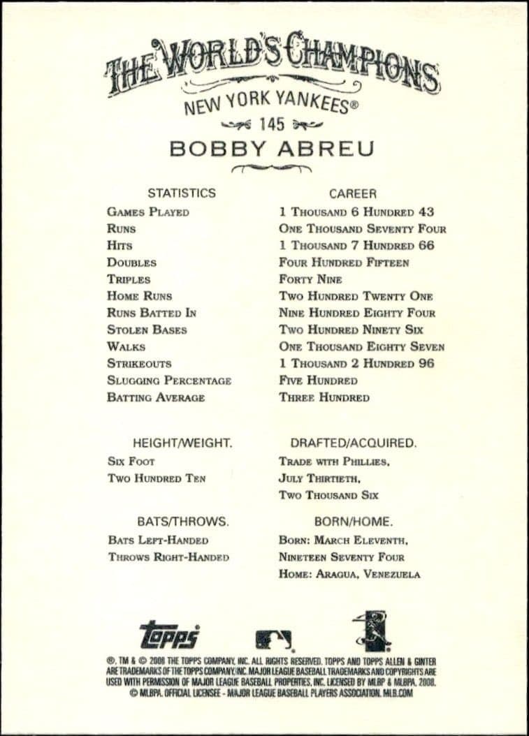 Bobby Abreu - Back