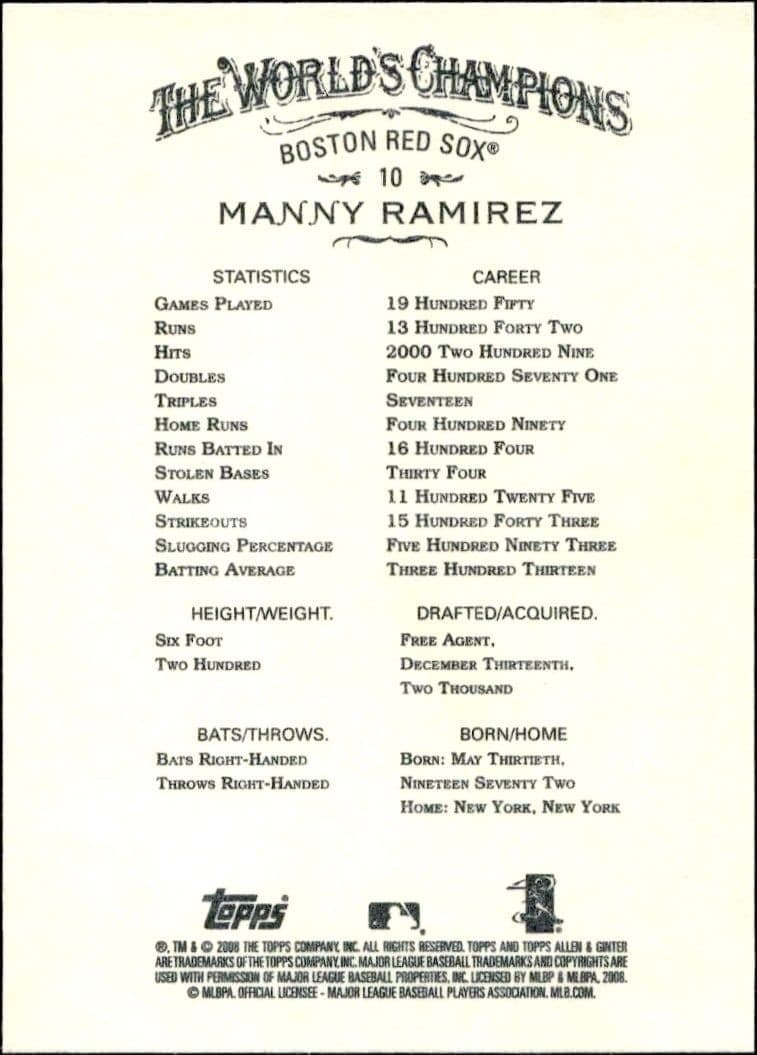 Manny Ramirez - Back