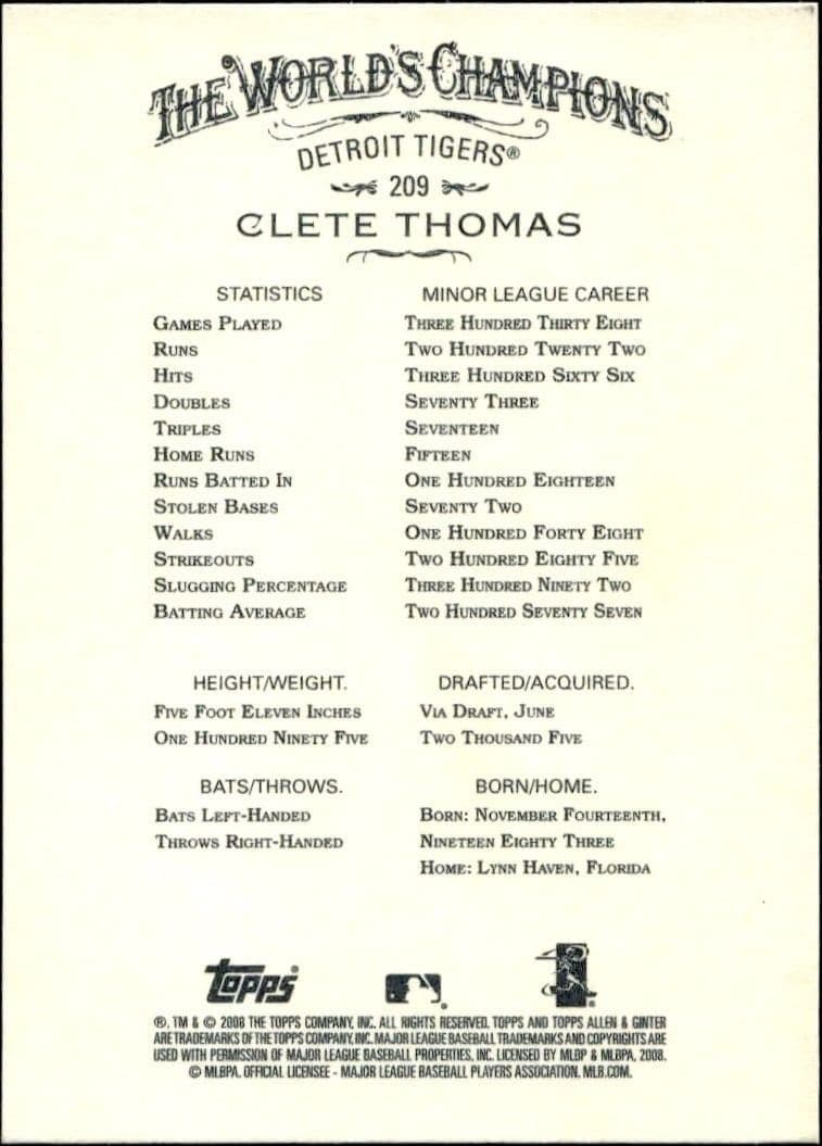 Clete Thomas - Back