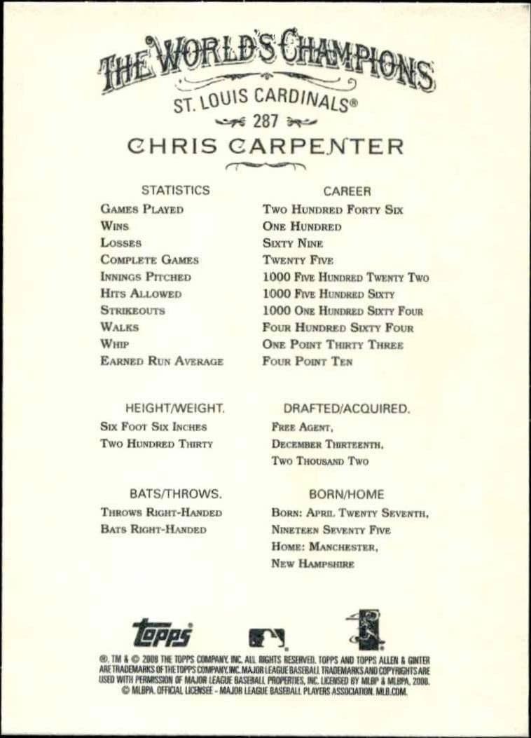 Chris Carpenter - Back