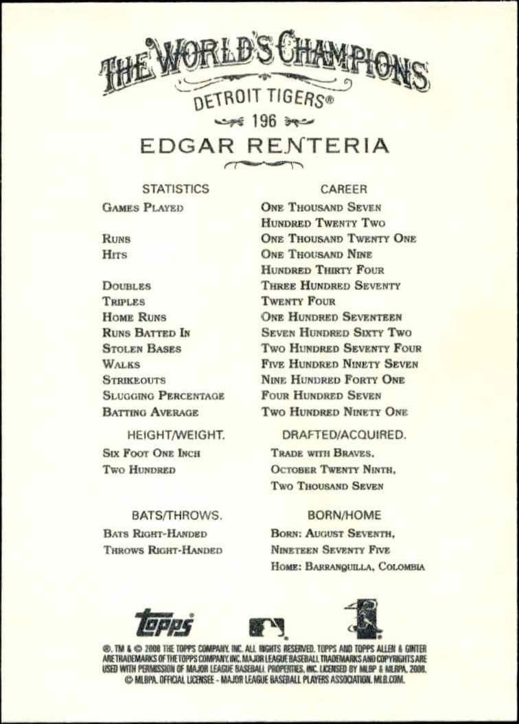 Edgar Renteria - Back