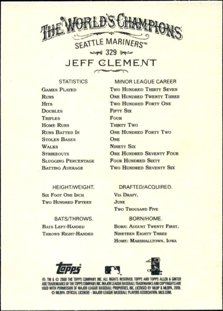 Jeff Clement - Back