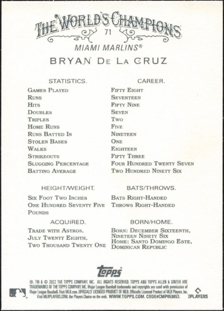 Bryan De La Cruz - Back