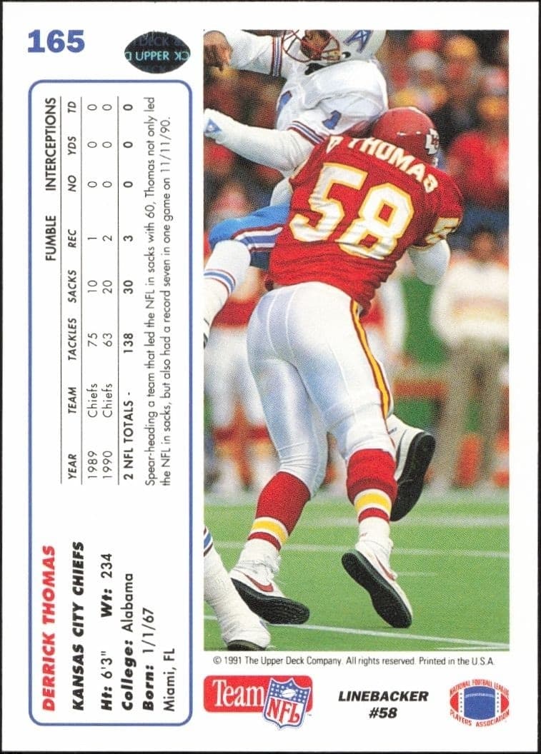 Derrick Thomas - Back