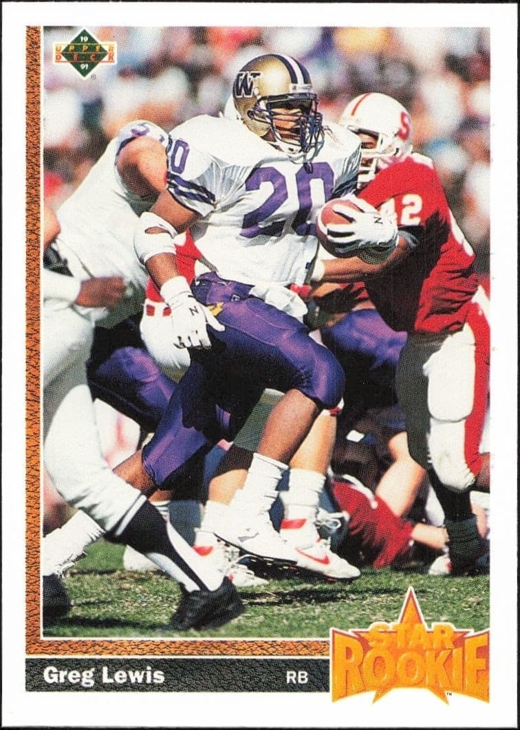 1991 Upper-Deck Greg Lewis #22 trading card