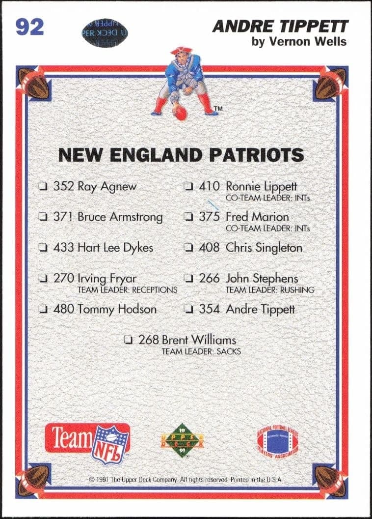 Andre Tippett - Back