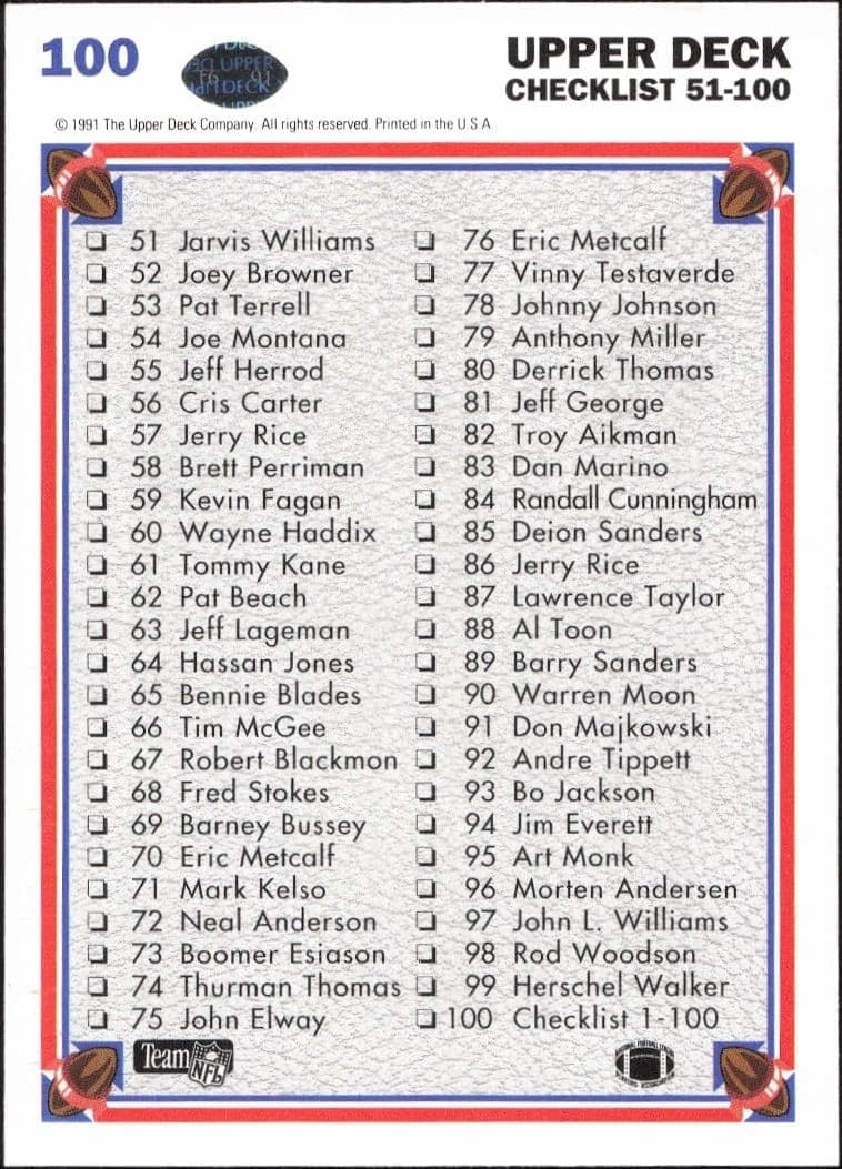 Checklist - Back