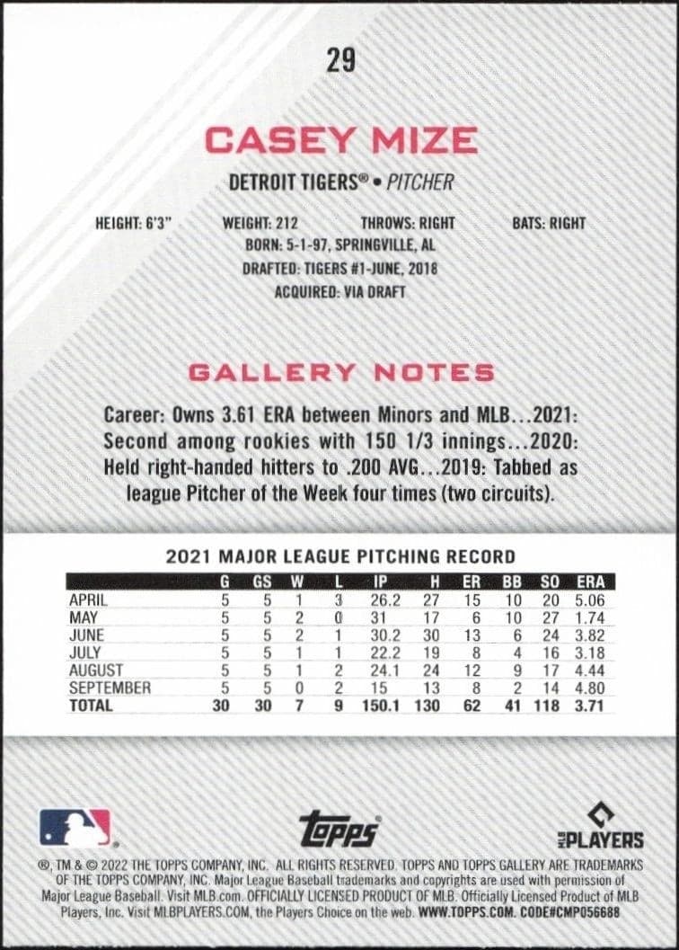 Casey Mize - Back