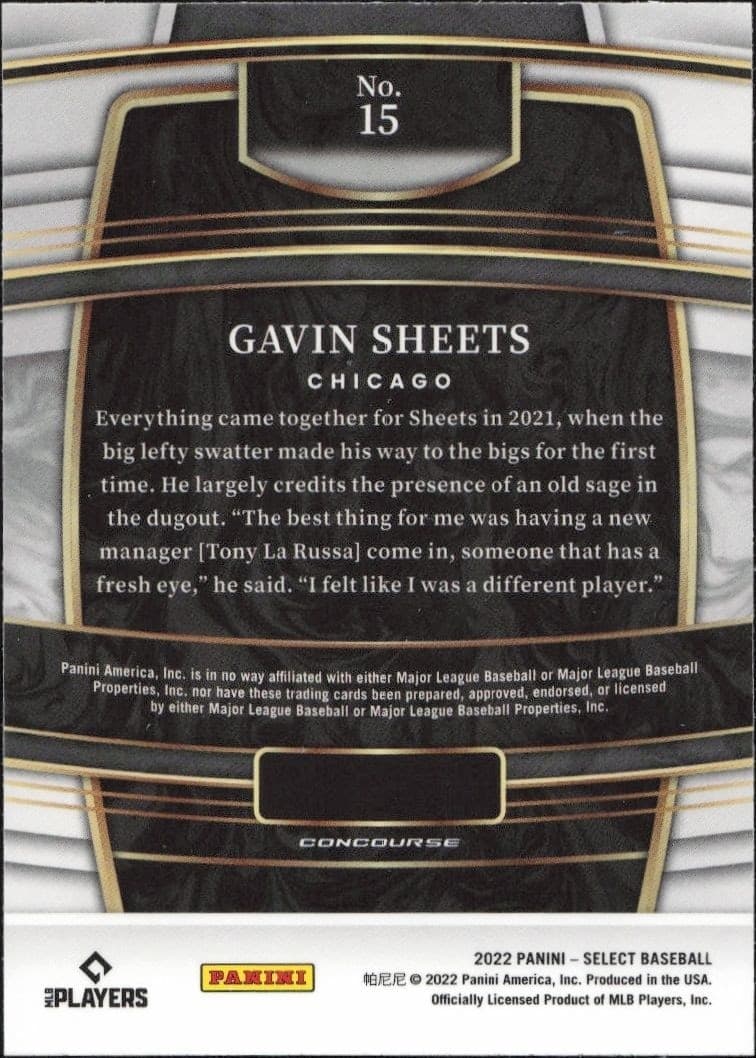Gavin Sheets - Back