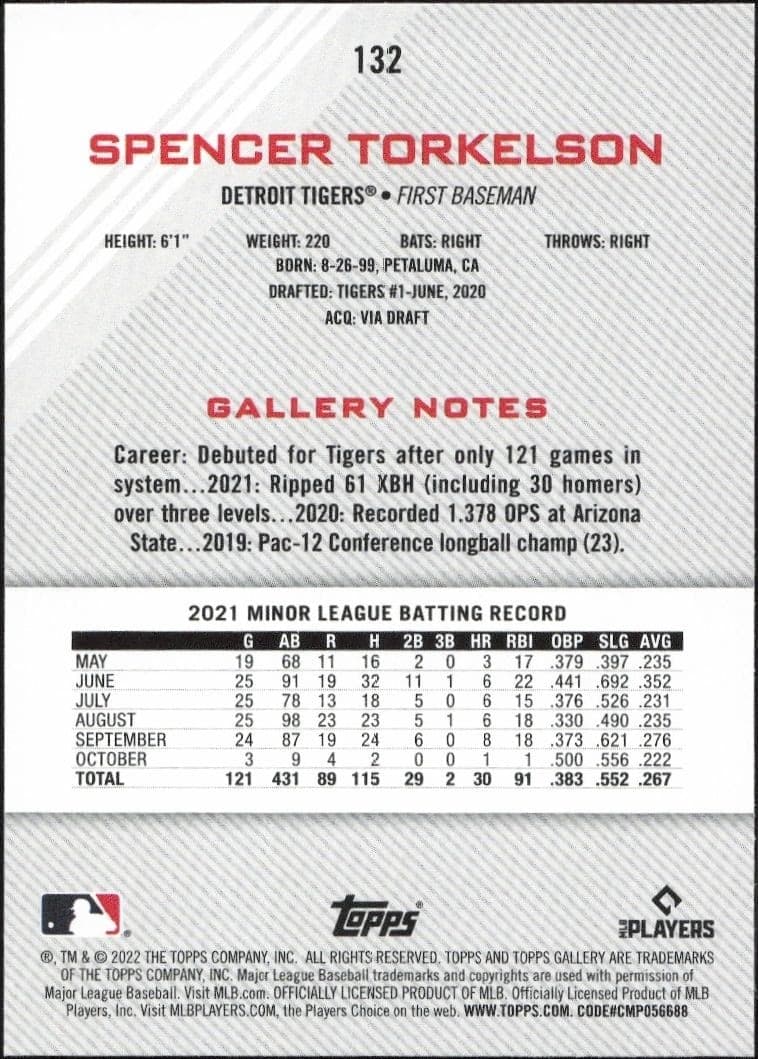 Spencer Torkelson - Back