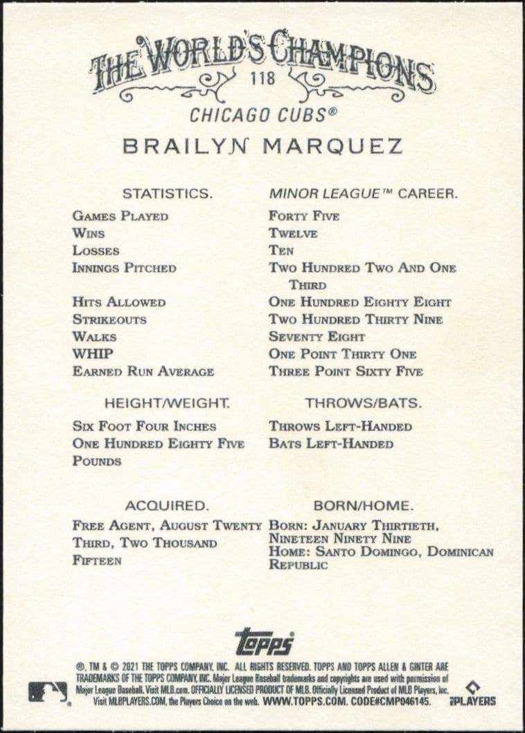 Brailyn Marquez - Back