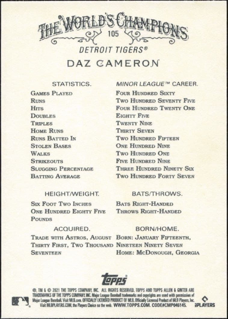 Daz Cameron - Back