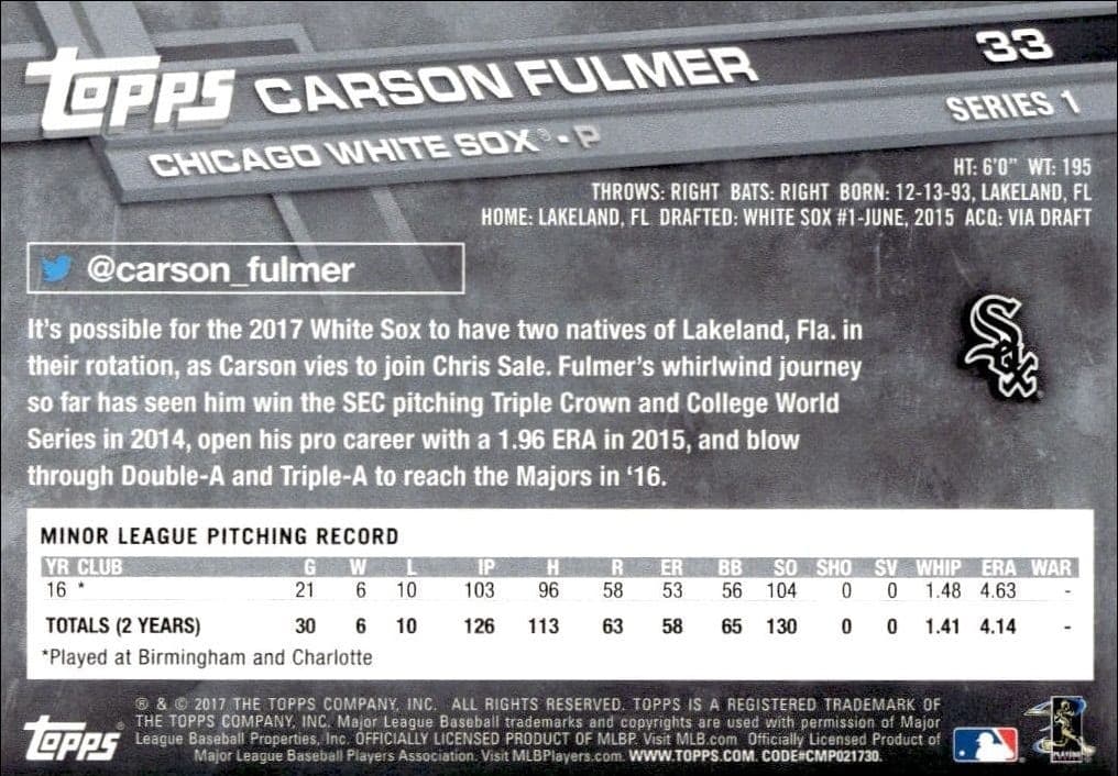 Carson Fulmer - Back