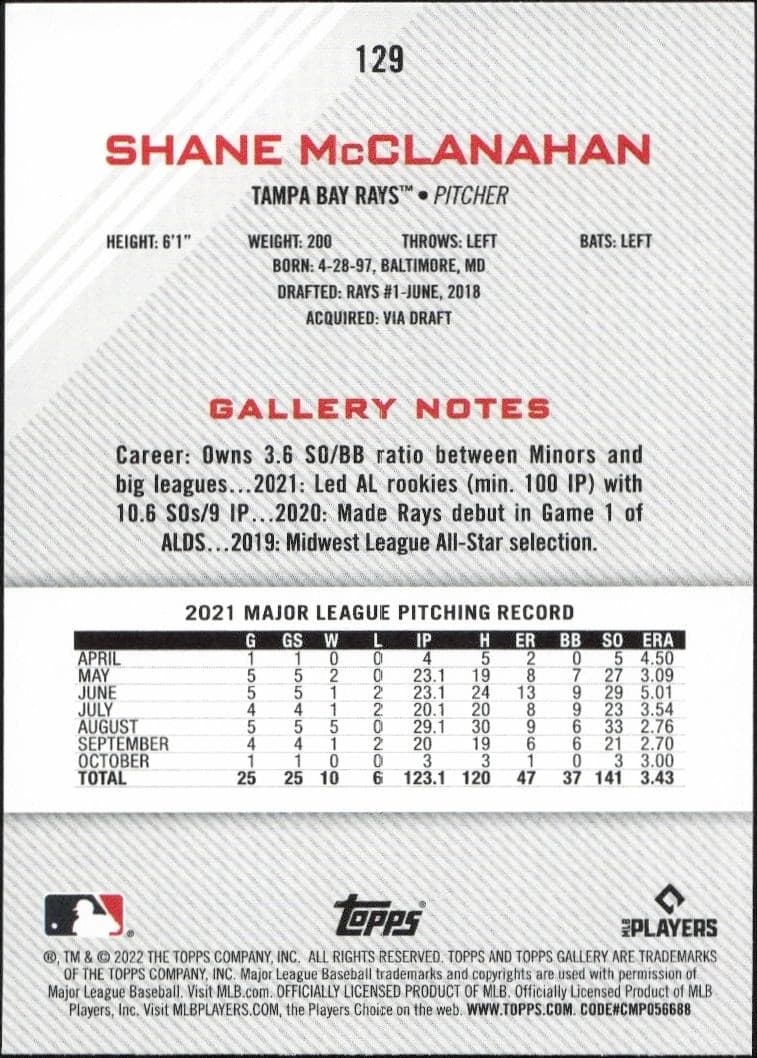 Shane McClanahan - Back