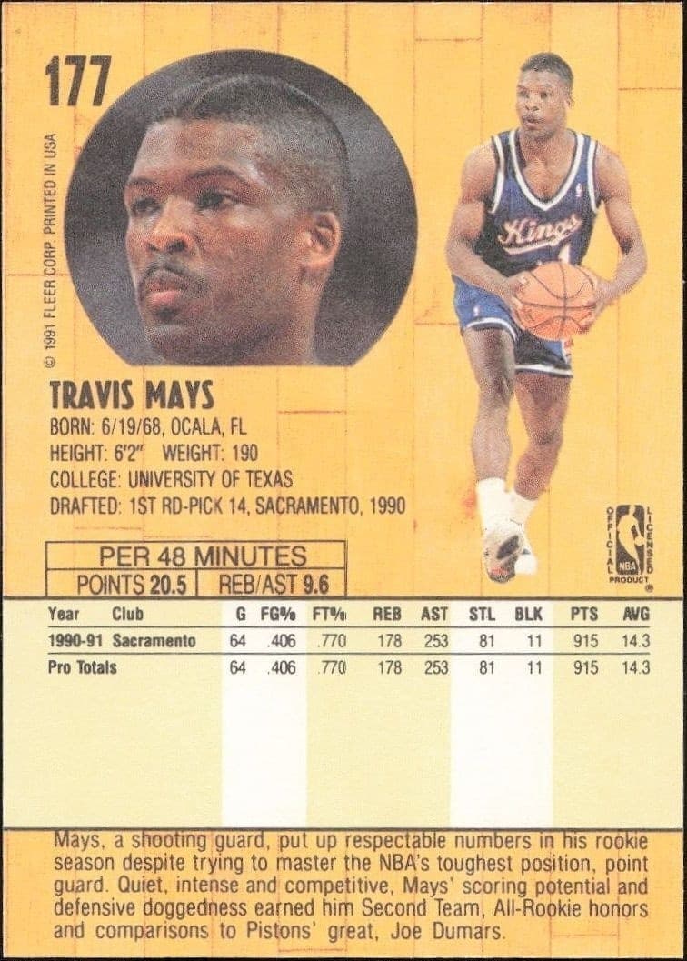 Travis Mays - Back