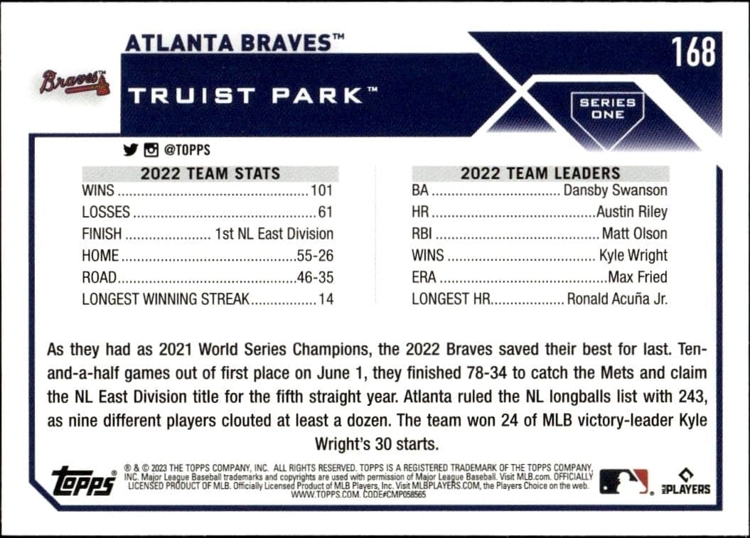 Atlanta Braves - Back