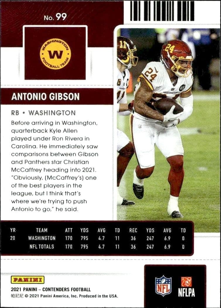Antonio Gibson - Back