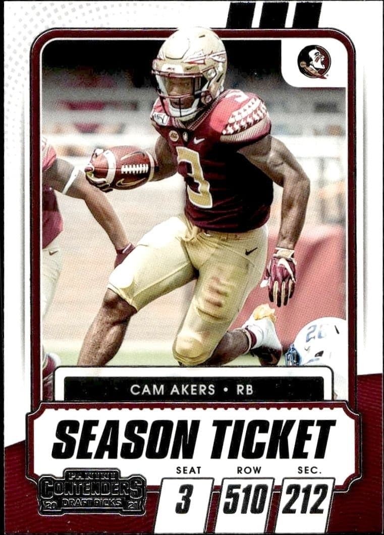 2021 Panini Contenders Draft Picks Cam Akers #57 trading card