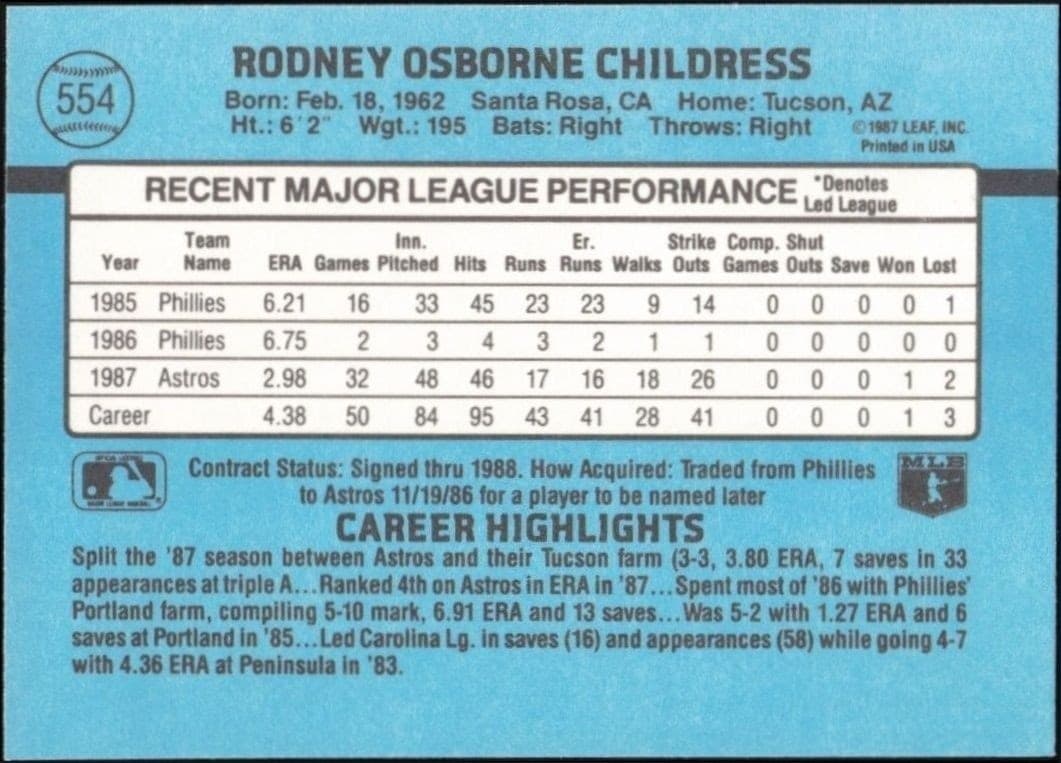 Rocky Childress - Back