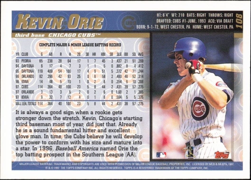 Kevin Orie - Back