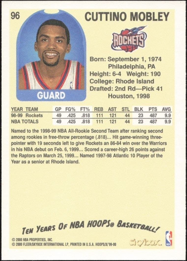 Cuttino Mobley - Back