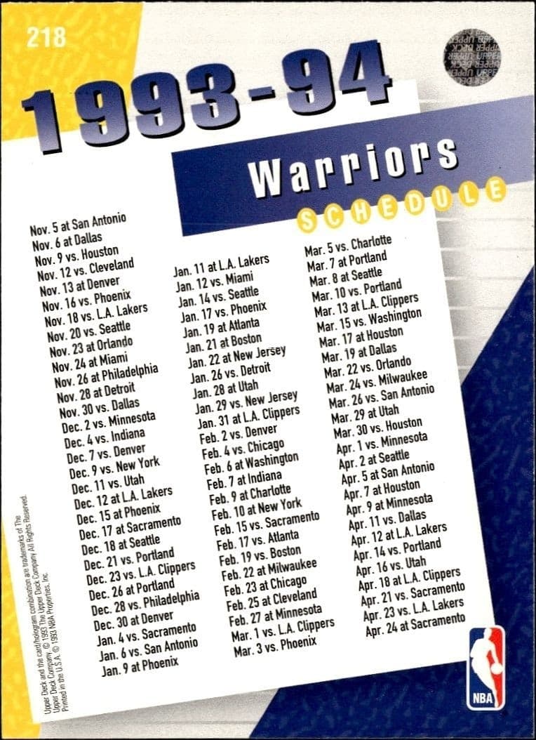 Golden State Warriors - Back