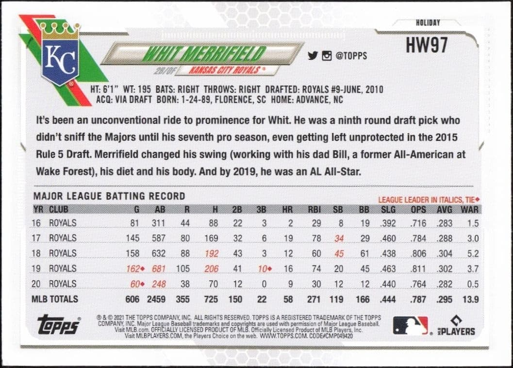 Whit Merrifield - Back