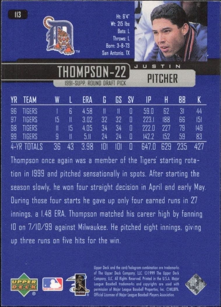 Justin Thompson - Back