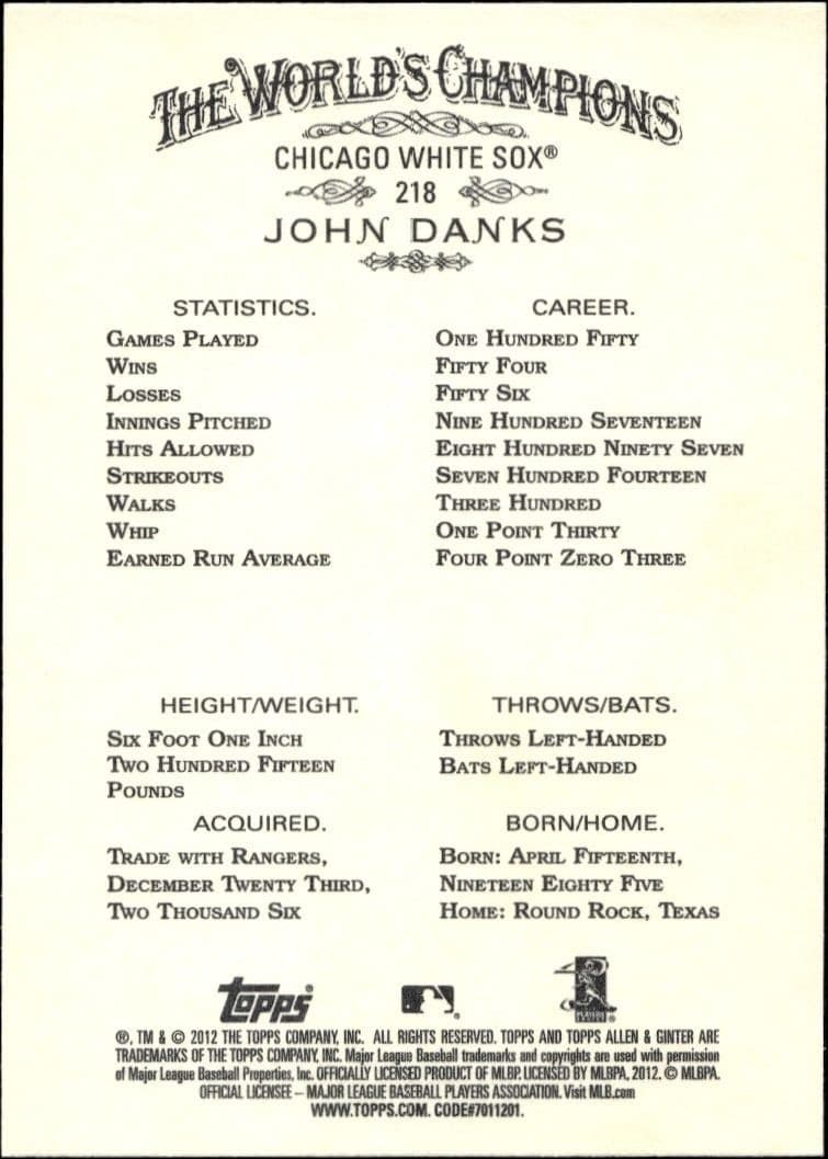 John Danks - Back