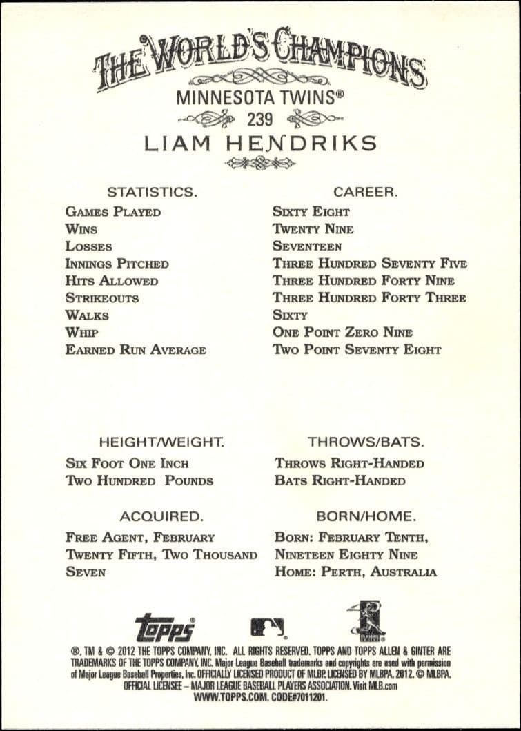 Liam Hendriks - Back