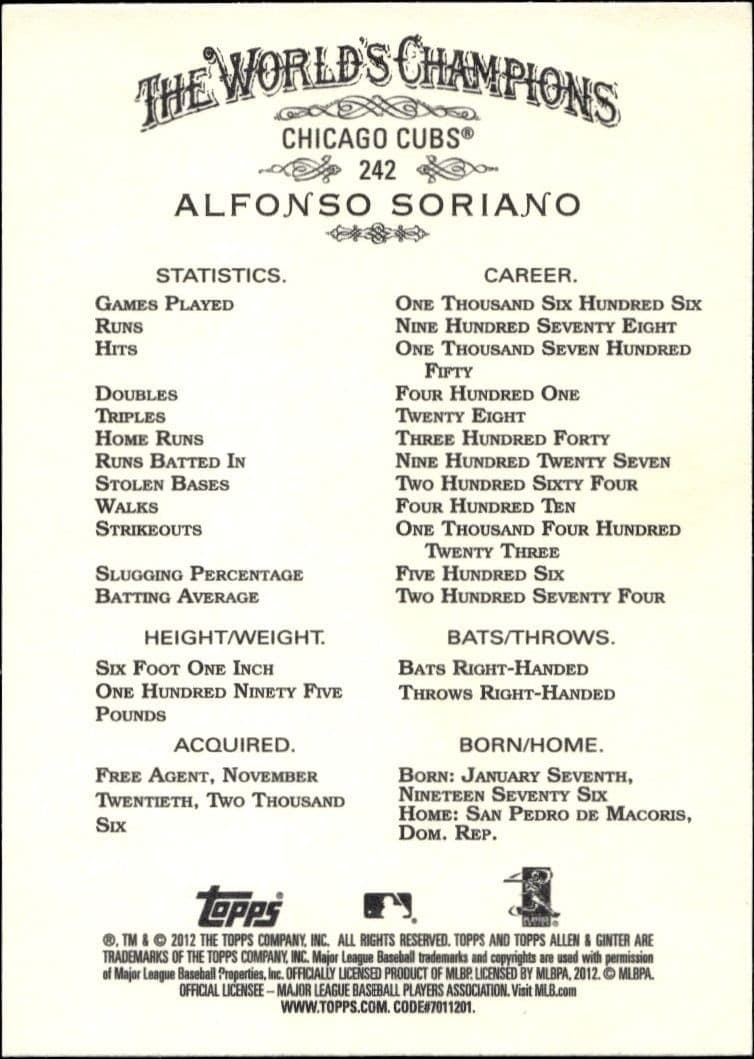 Alfonso Soriano - Back