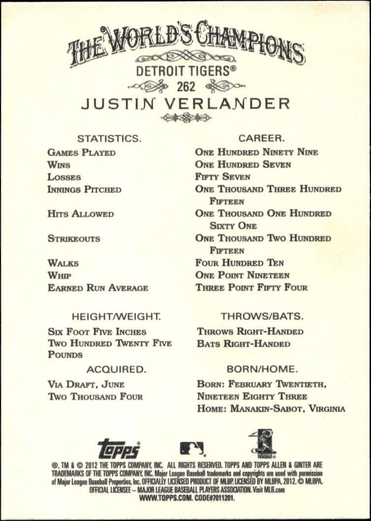 Justin Verlander - Back