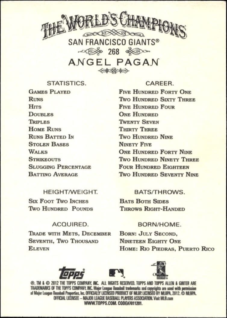 Angel Pagan - Back