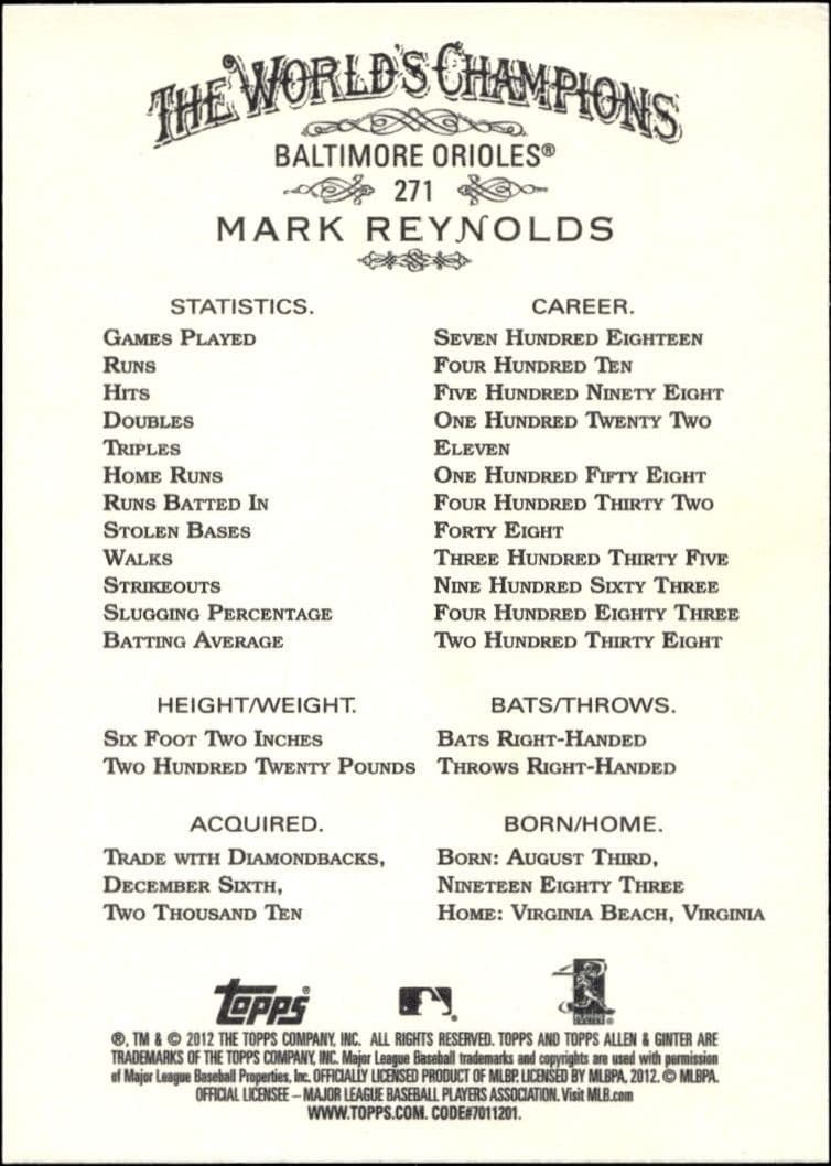 Mark Reynolds - Back