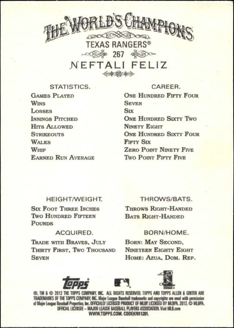 Neftali Feliz - Back