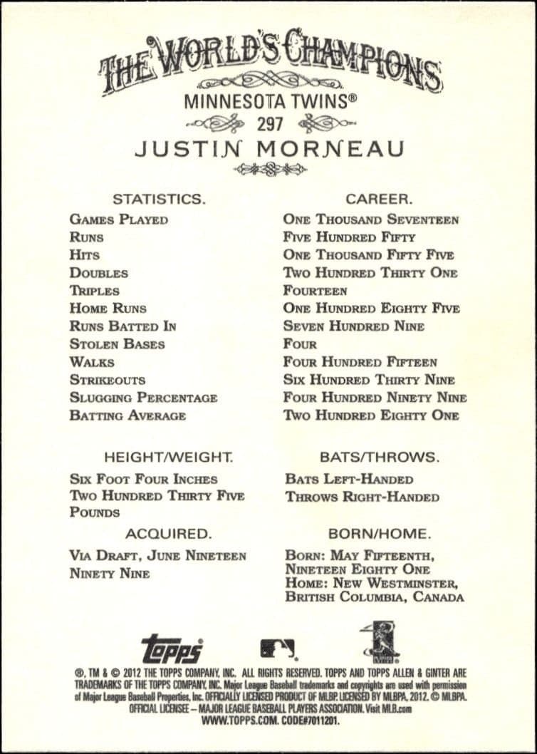 Justin Morneau - Back