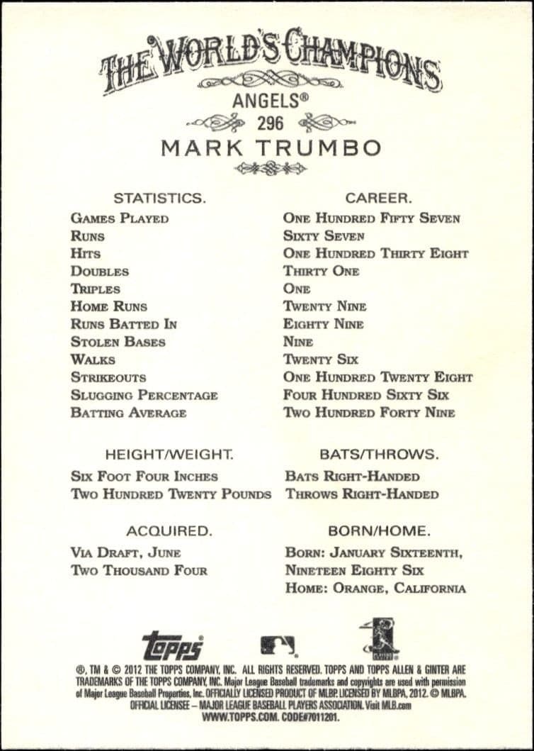 Mark Trumbo - Back
