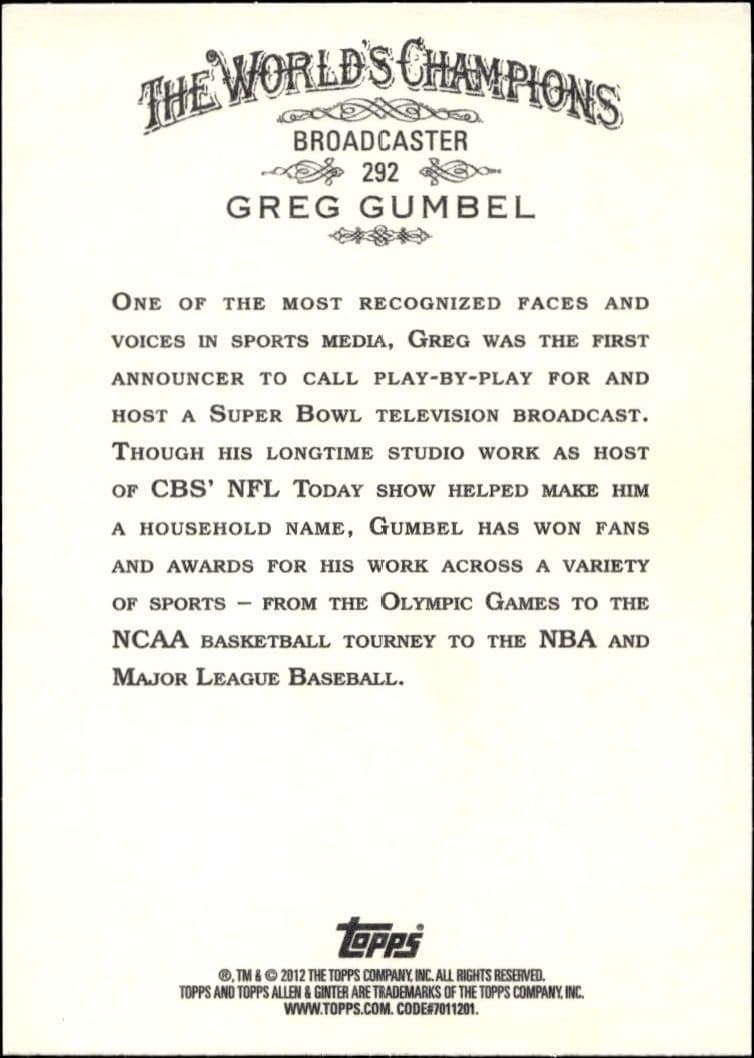 Greg Gumbel - Back
