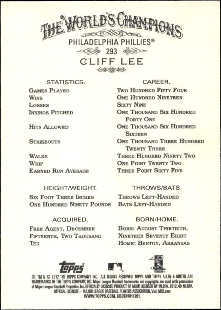 Cliff Lee - Back