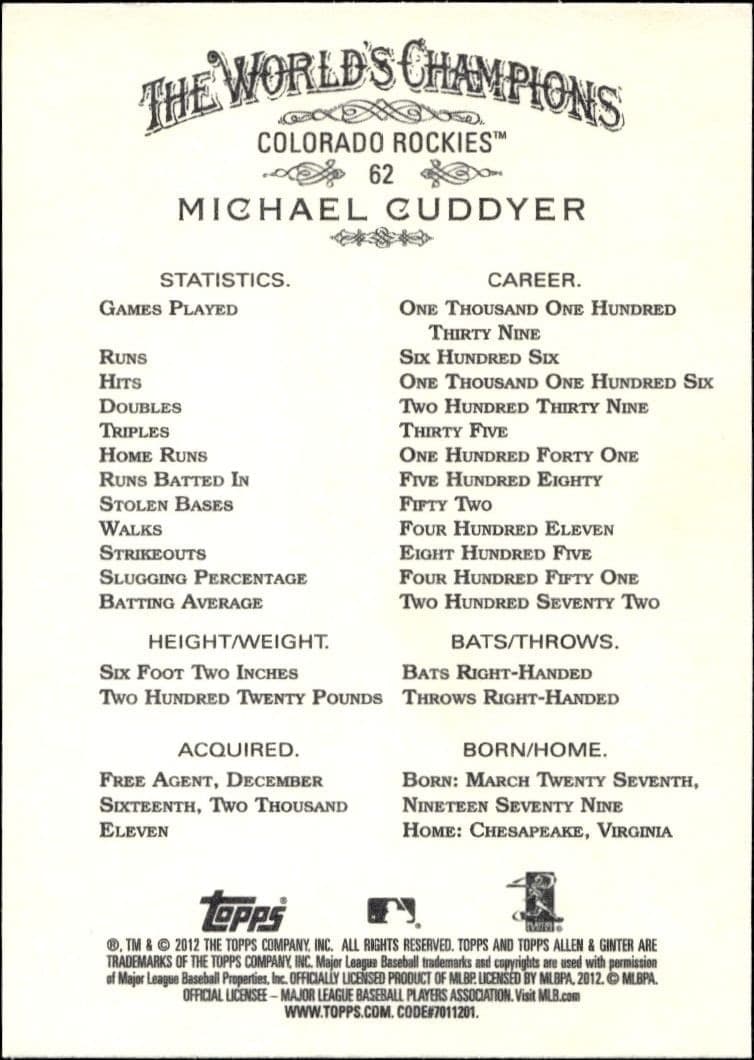 Michael Cuddyer - Back