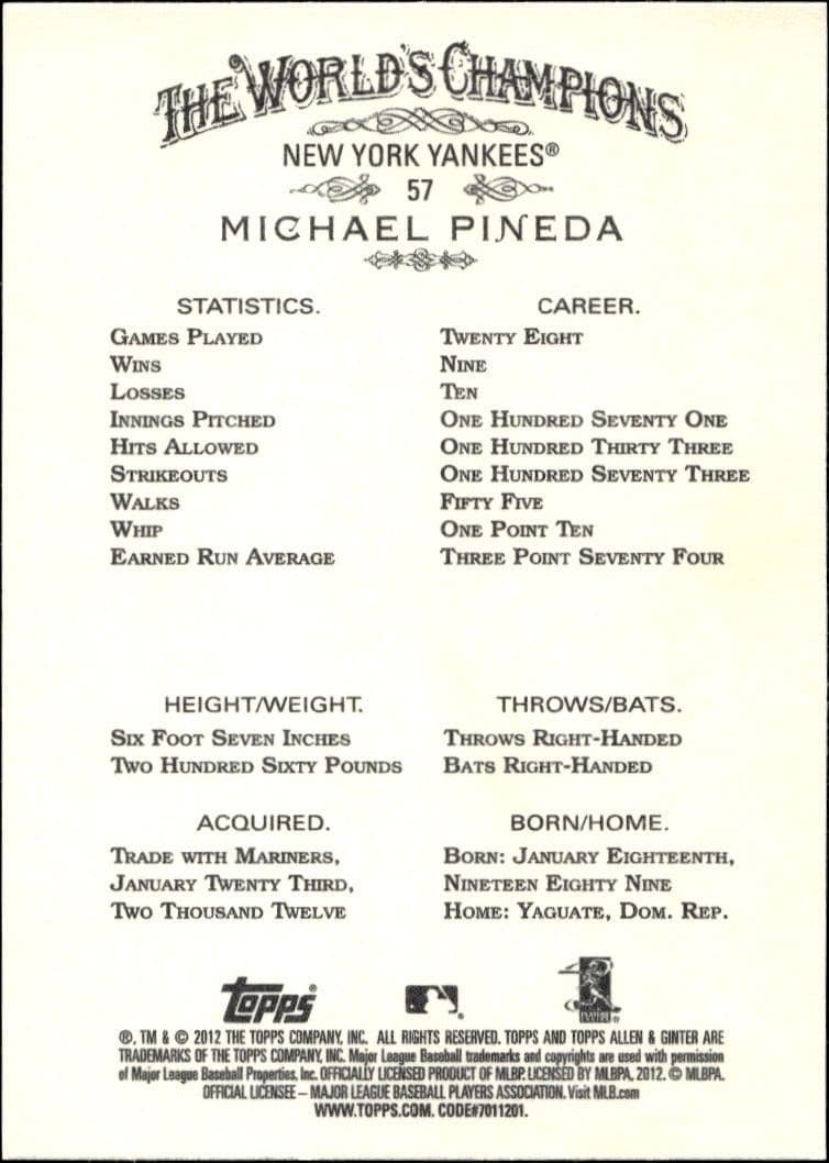 Michael Pineda - Back