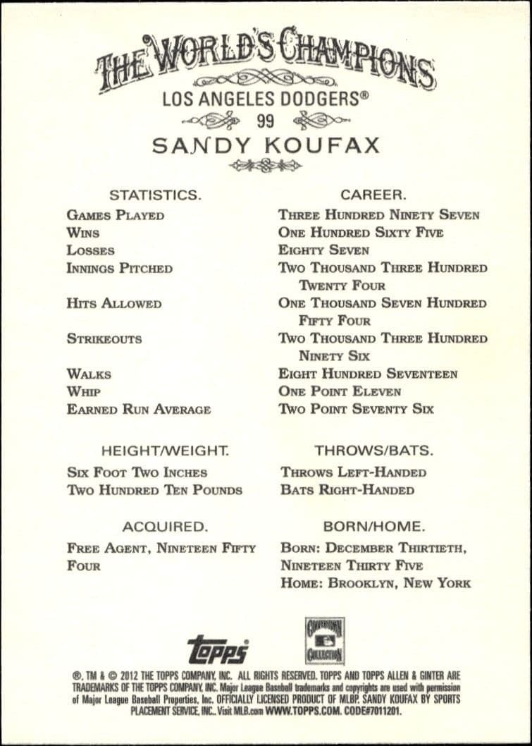 Sandy Koufax - Back