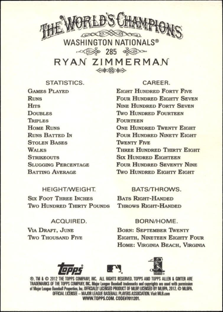 Ryan Zimmerman - Back