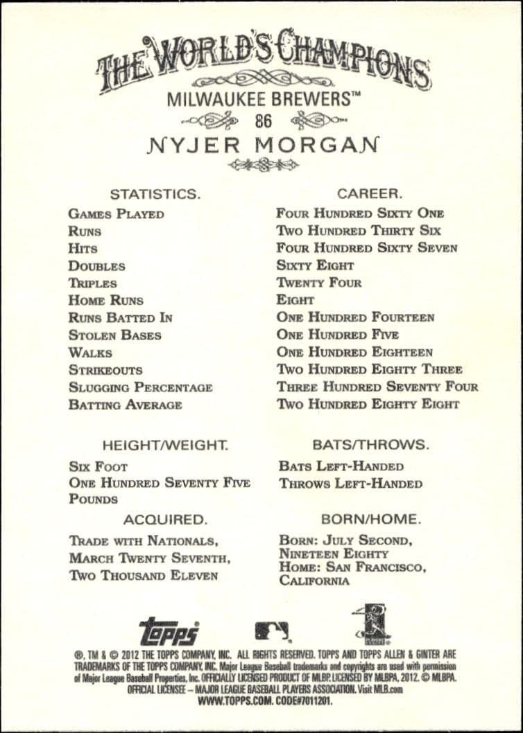 Nyjer Morgan - Back