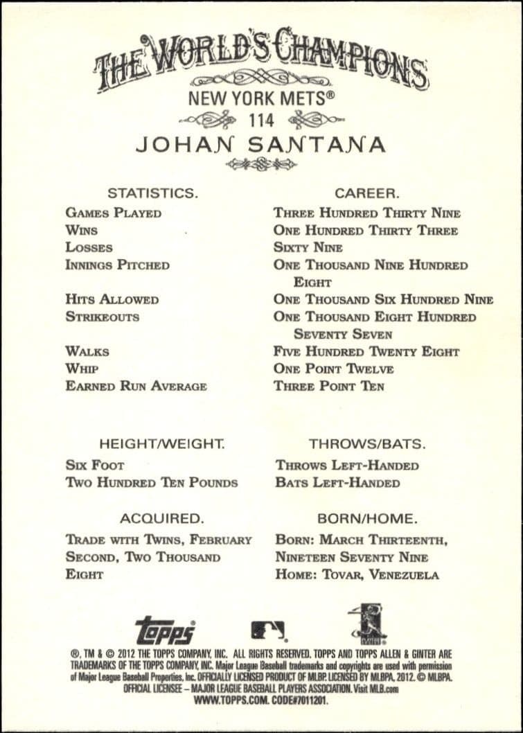 Johan Santana - Back